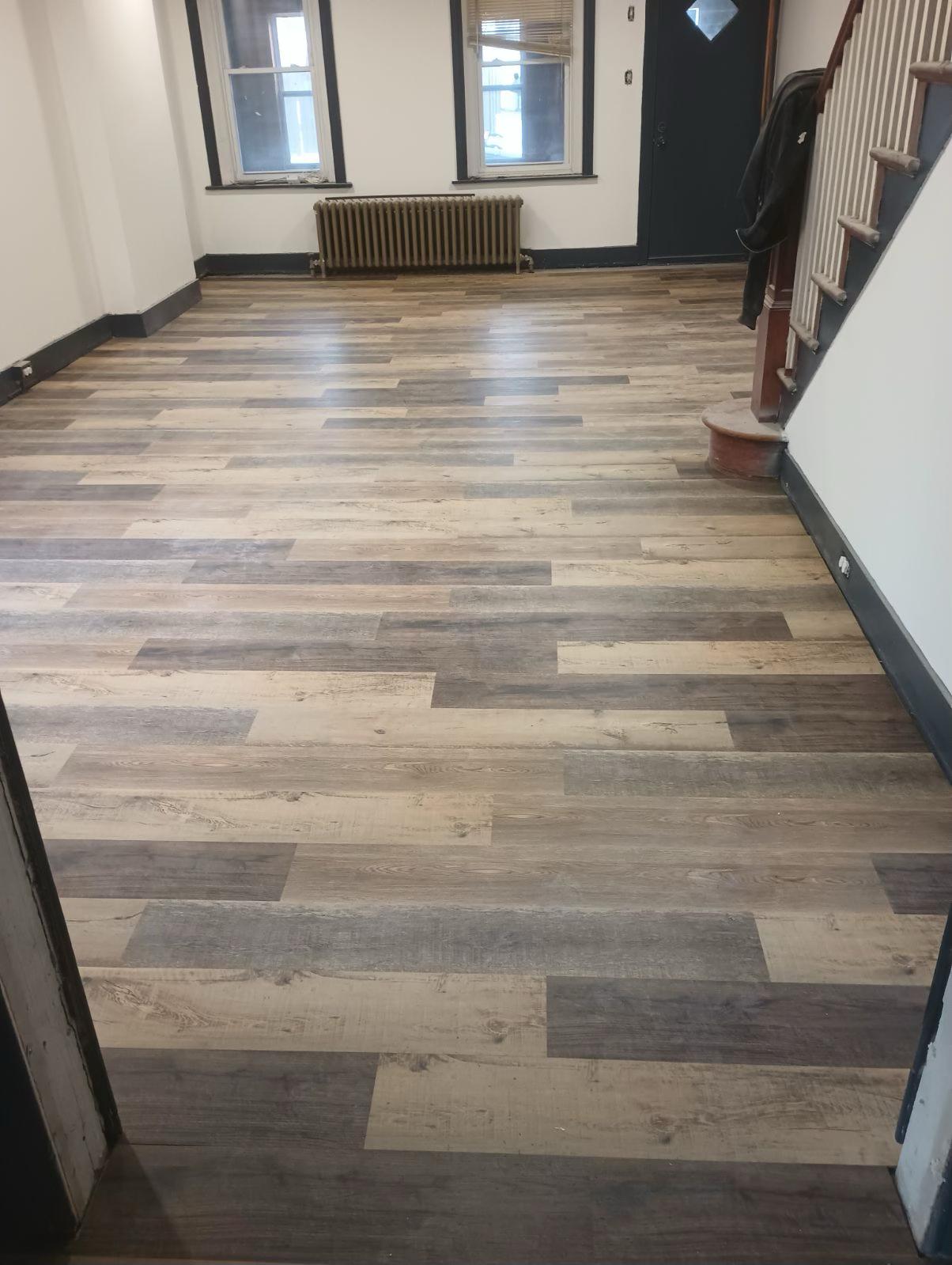 Rigid Core SPC Flooring Natural Layer Brown 12mil wear layer - ZH Tiles Warehouse inc.