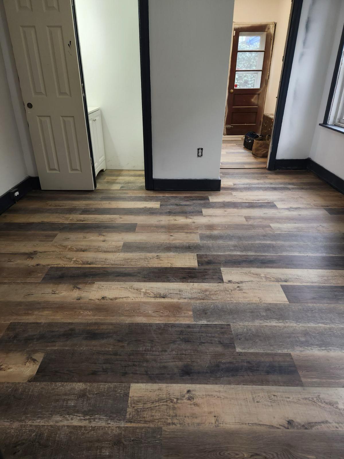 Rigid Core SPC Flooring Natural Layer Brown 12mil wear layer - ZH Tiles Warehouse inc.