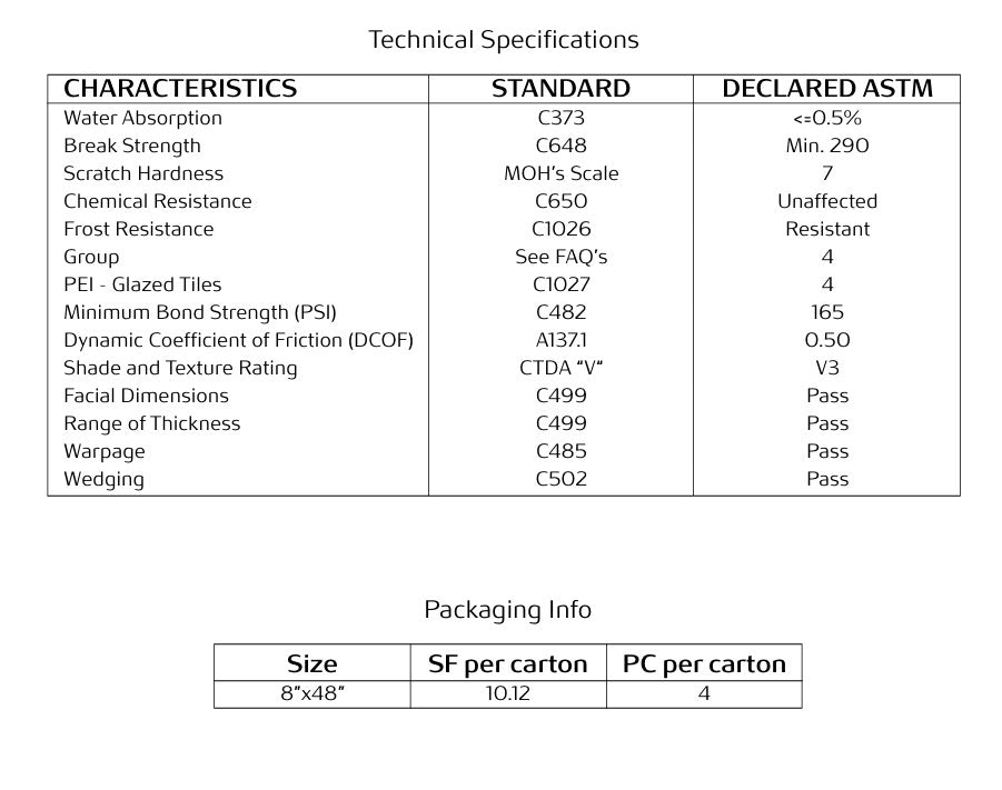 Colonial Roble Matt Tile 8X48