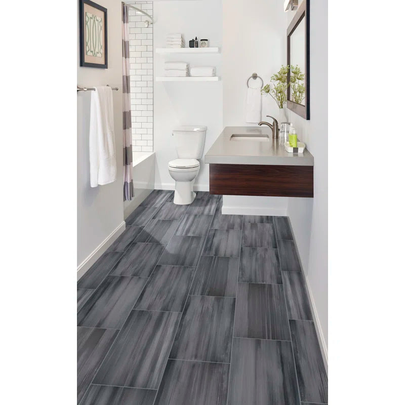 Graphite Dark Gray Porcelain Tile Matte
