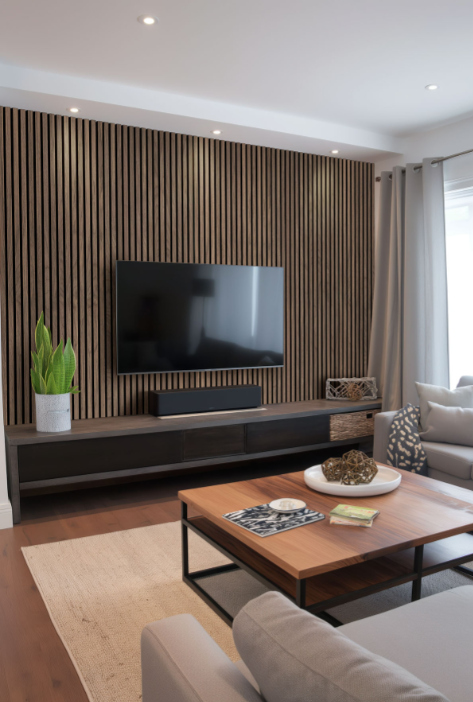 Tawny 9.5x94.5 Acoustic Wood Slat Panels 4 Pcs