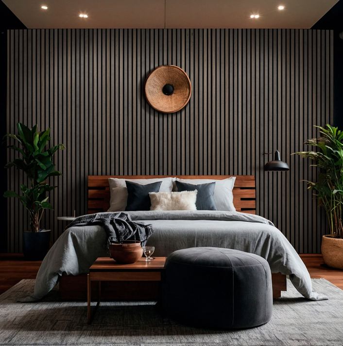 Umber 9.5x94.5 Acoustic Wood Slat Panels 4 Pcs