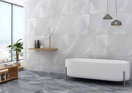 Beautiful Beverly Blue and Silver for interior floor and wall - ZH Tiles Warehouse inc.