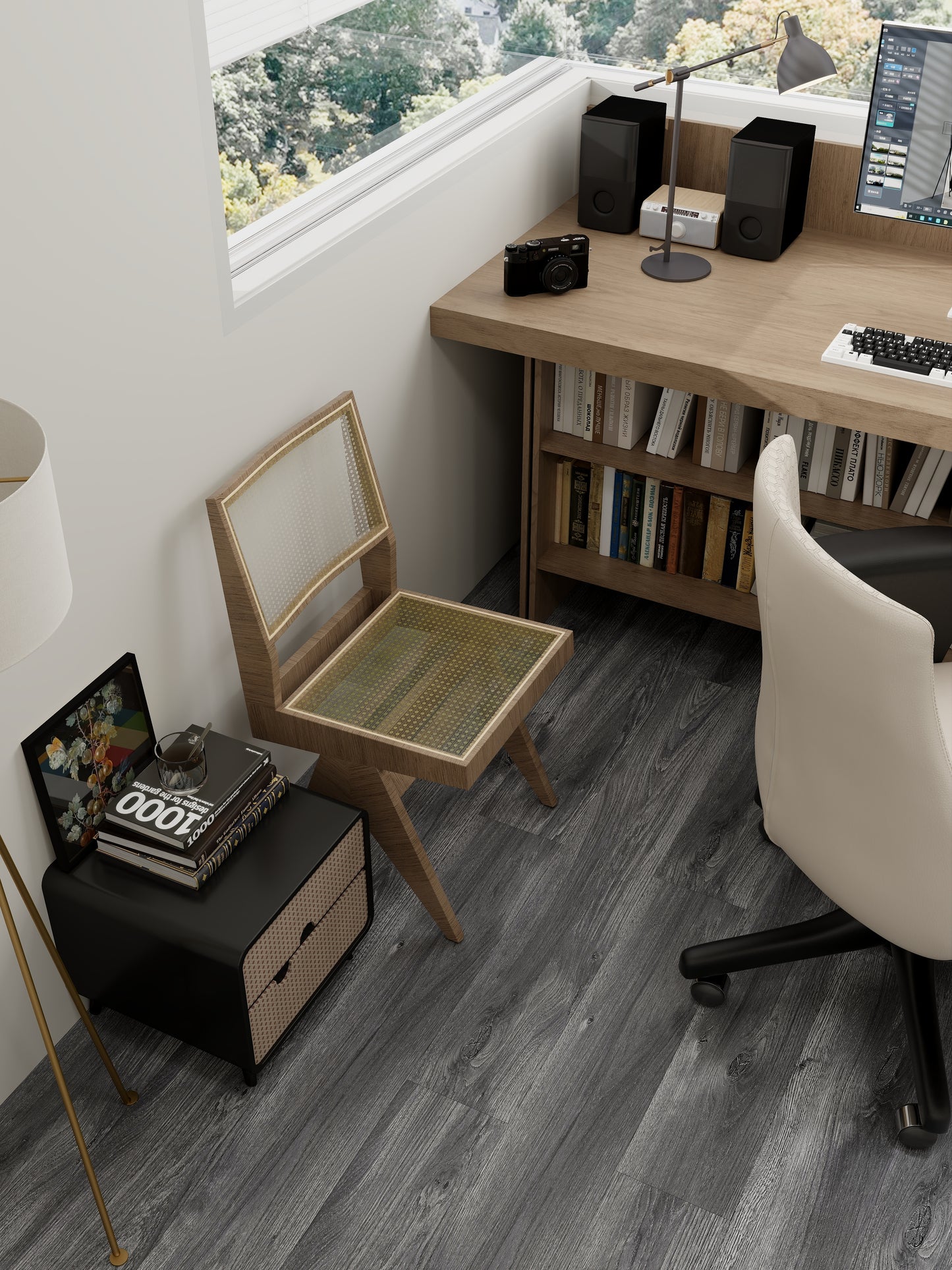SPC Flooring 7mm 22 mil wear layer Natural Dark Gray