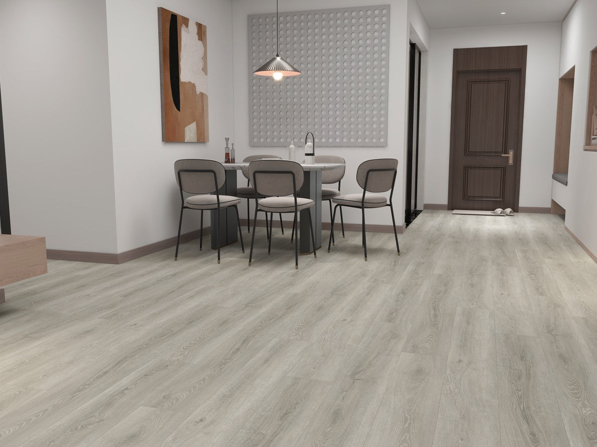 Rigid Core SPC Flooring Gray 22 mil wear layer