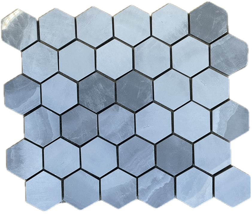 Melanoid Smeraldo silver Hex - ZH Tiles Warehouse inc.