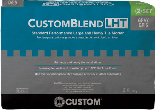 CustomBlend® LHT Large & Heavy Tile Mortar - Gray Gris - ZH Tiles Warehouse inc.