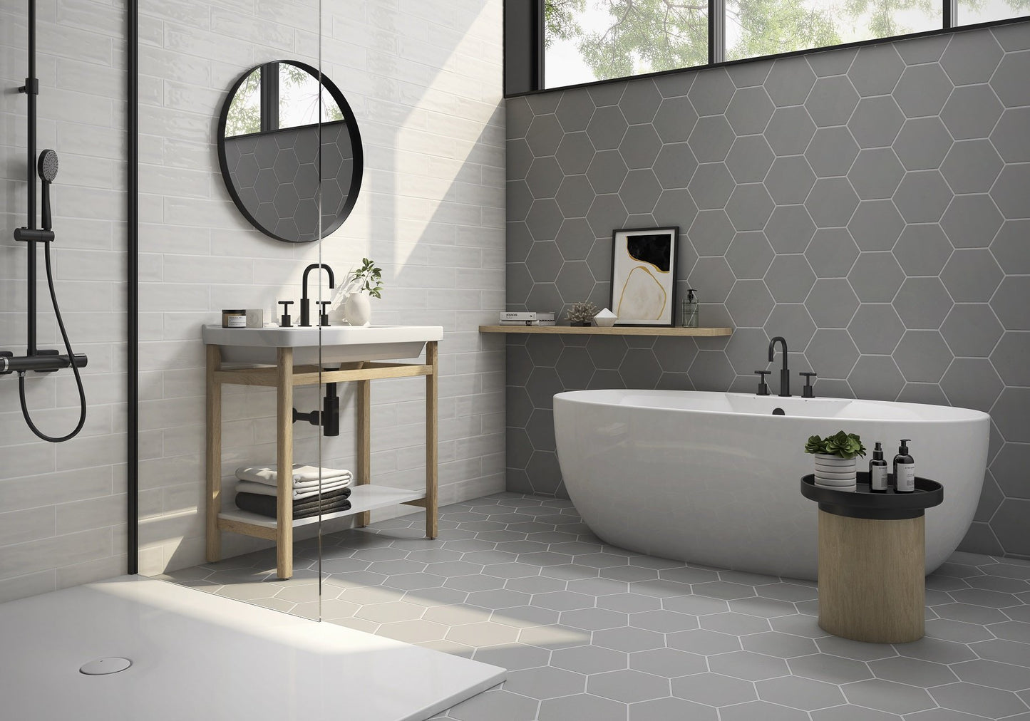 CASABLANCA SOLID GRAY 8X9 HEXAGON - ZH Tiles Warehouse inc.