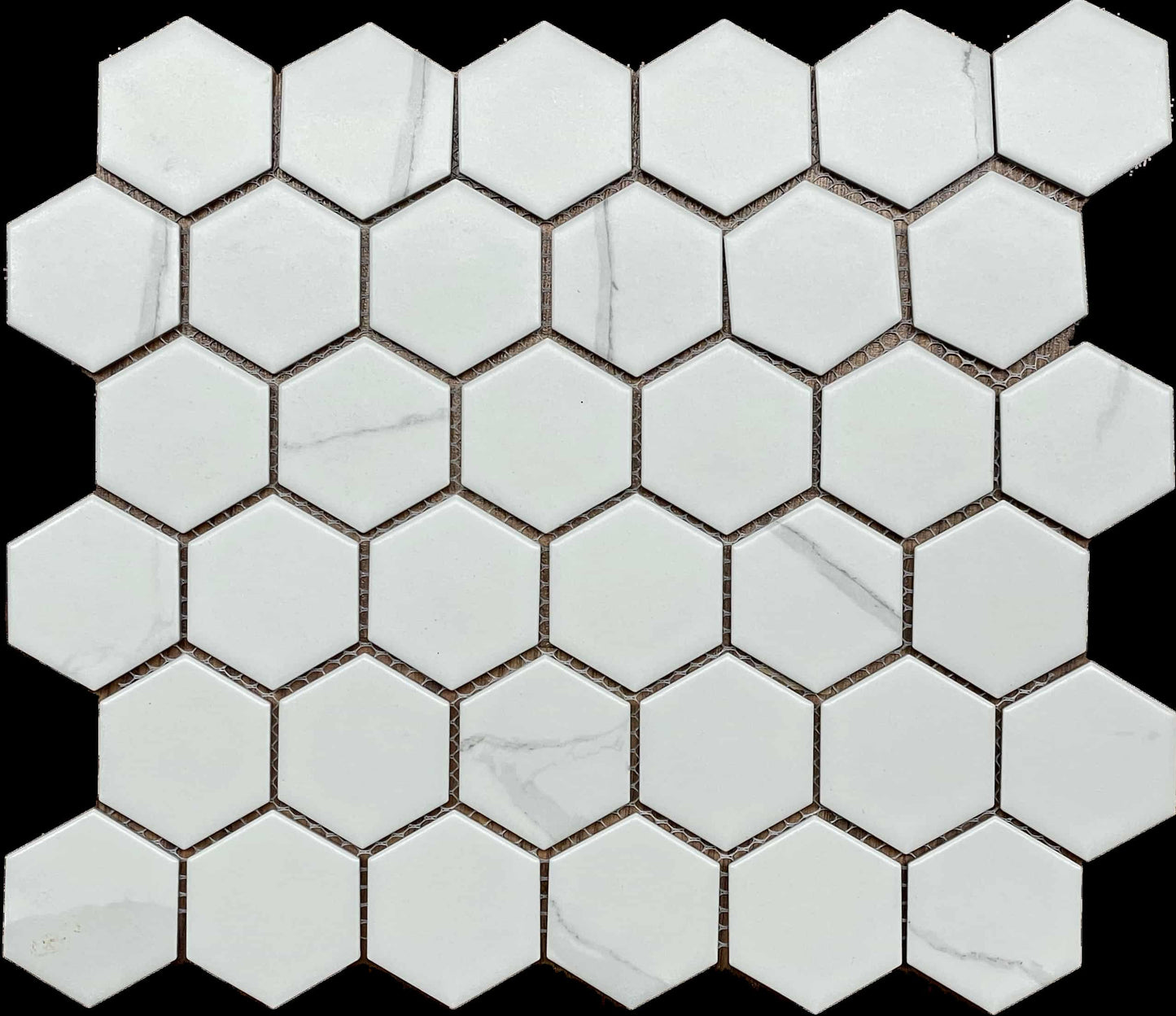 Carrara 2" Hexagon White