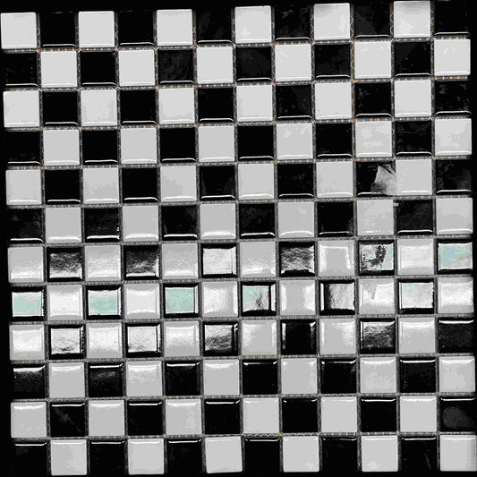 White + Black Glossy 1"x1" Chessboard