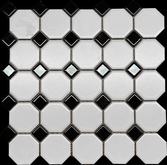 100 Octagon Black and White
