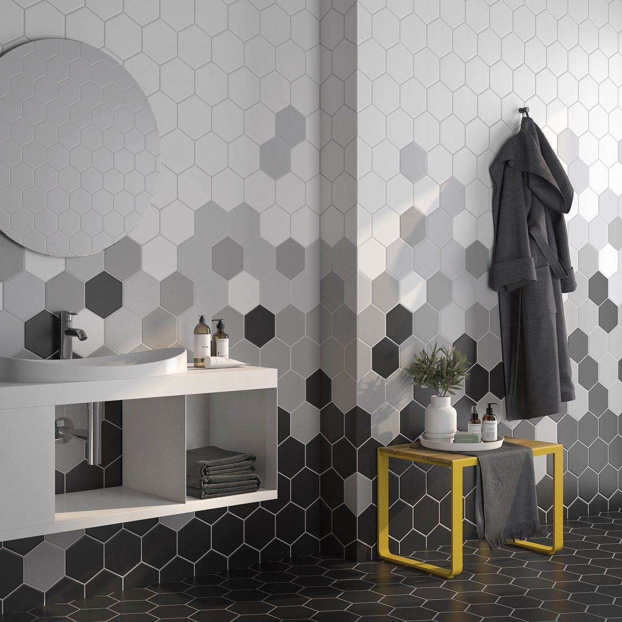 BLOCK HEXAGON GRIS MATTE - ZH Tiles Warehouse inc.