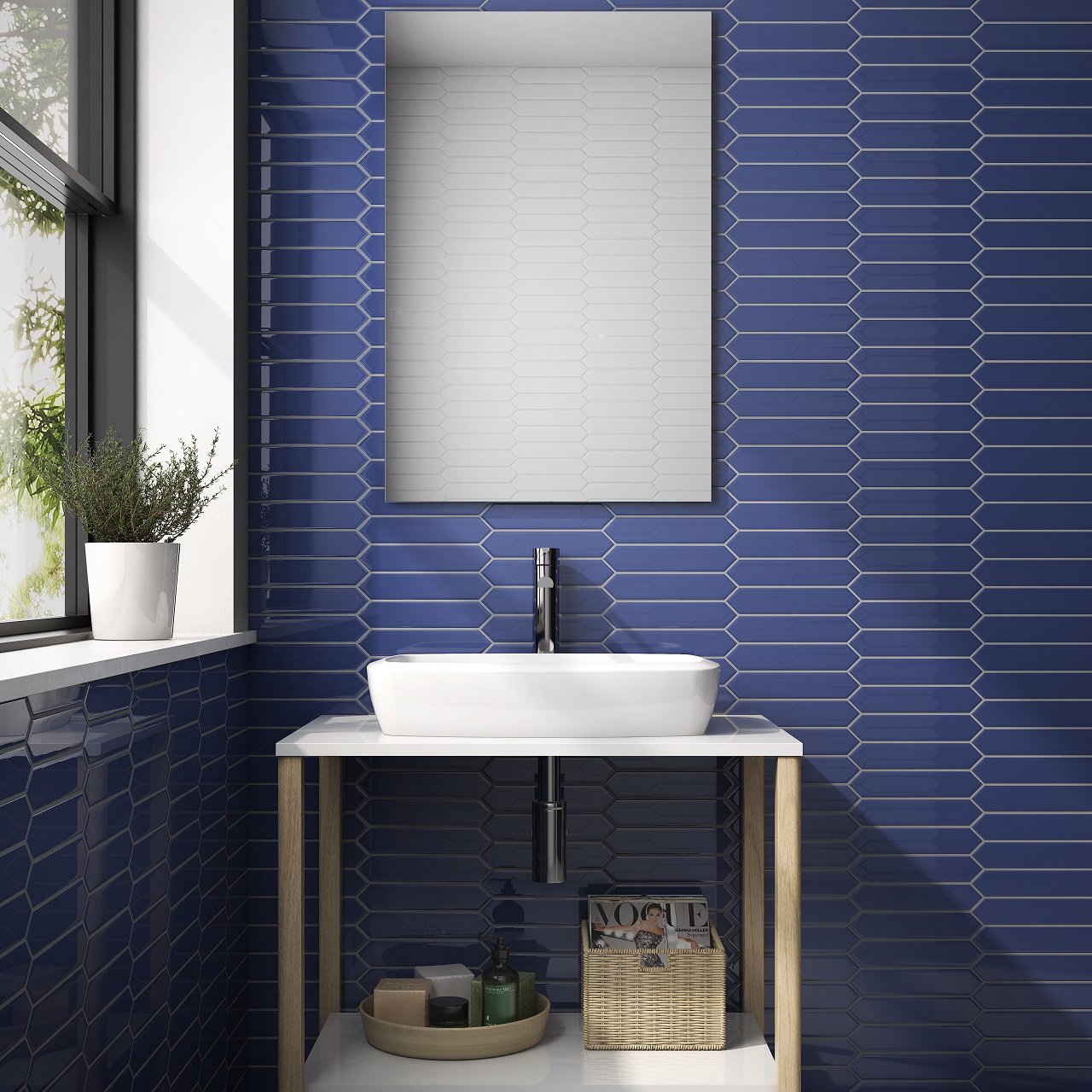 BLOCK ARROW AZUL BRIGHT - ZH Tiles Warehouse inc.