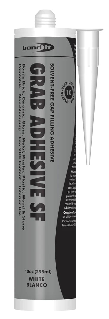 SOLVENT-FREE GRAB ADHESIVE ACRYLIC White 10 oz