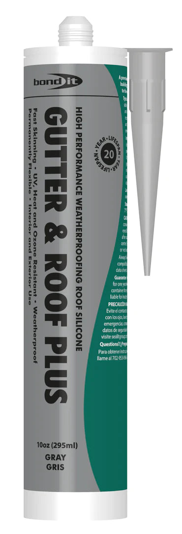 GUTTER & ROOF PLUS SILICONE Gray 10 oz