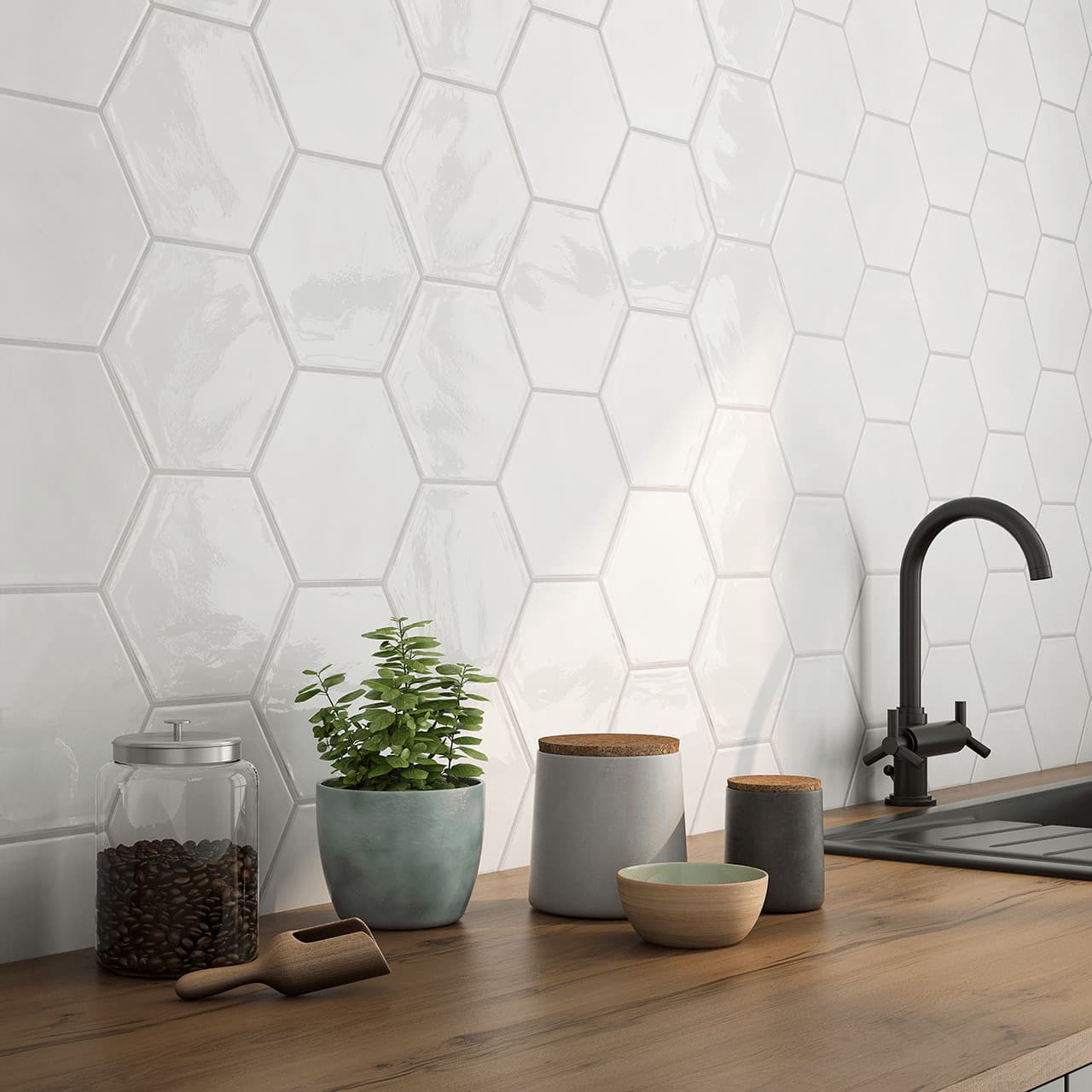 MAIOLICA HEXAGON White - ZH Tiles Warehouse inc.