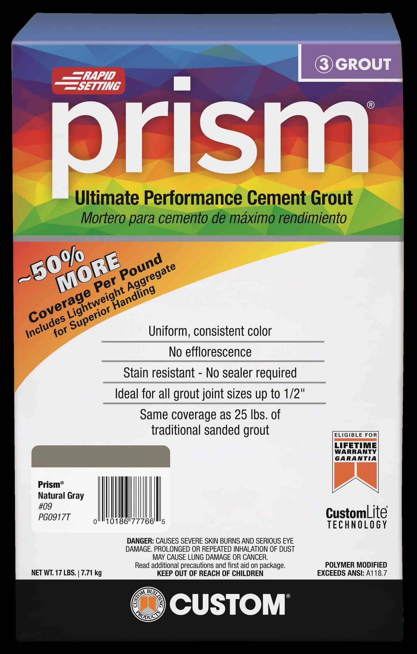 Ultimate Performance Cement Grout 09 Natural Gray - 17 lbs - ZH Tiles Warehouse inc.