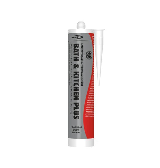 BATH & KITCHEN PLUS SILICONE White 10 oz