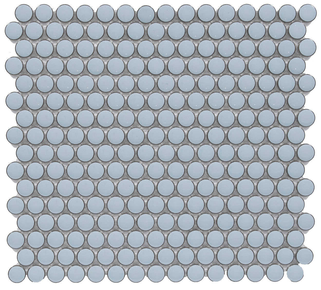 BG SKY BLUE PENNY ROUND 12x12 MOSAIC - ZH Tiles Warehouse inc.