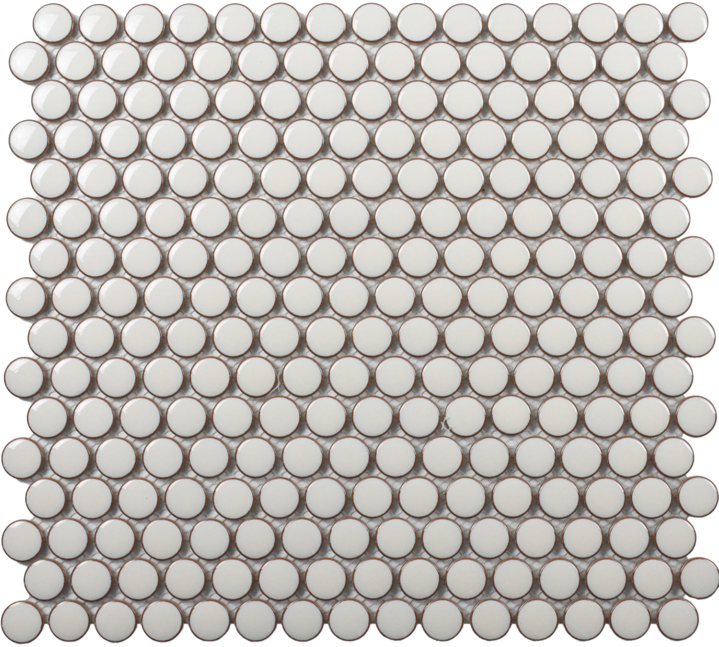 BG PEARL WHITE PENNY ROUND MOSAIC - ZH Tiles Warehouse inc.