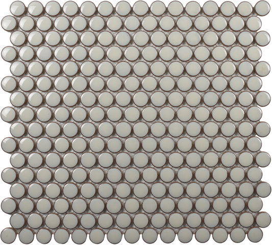 BG CREAM PENNY ROUND MOSAIC - ZH Tiles Warehouse inc.