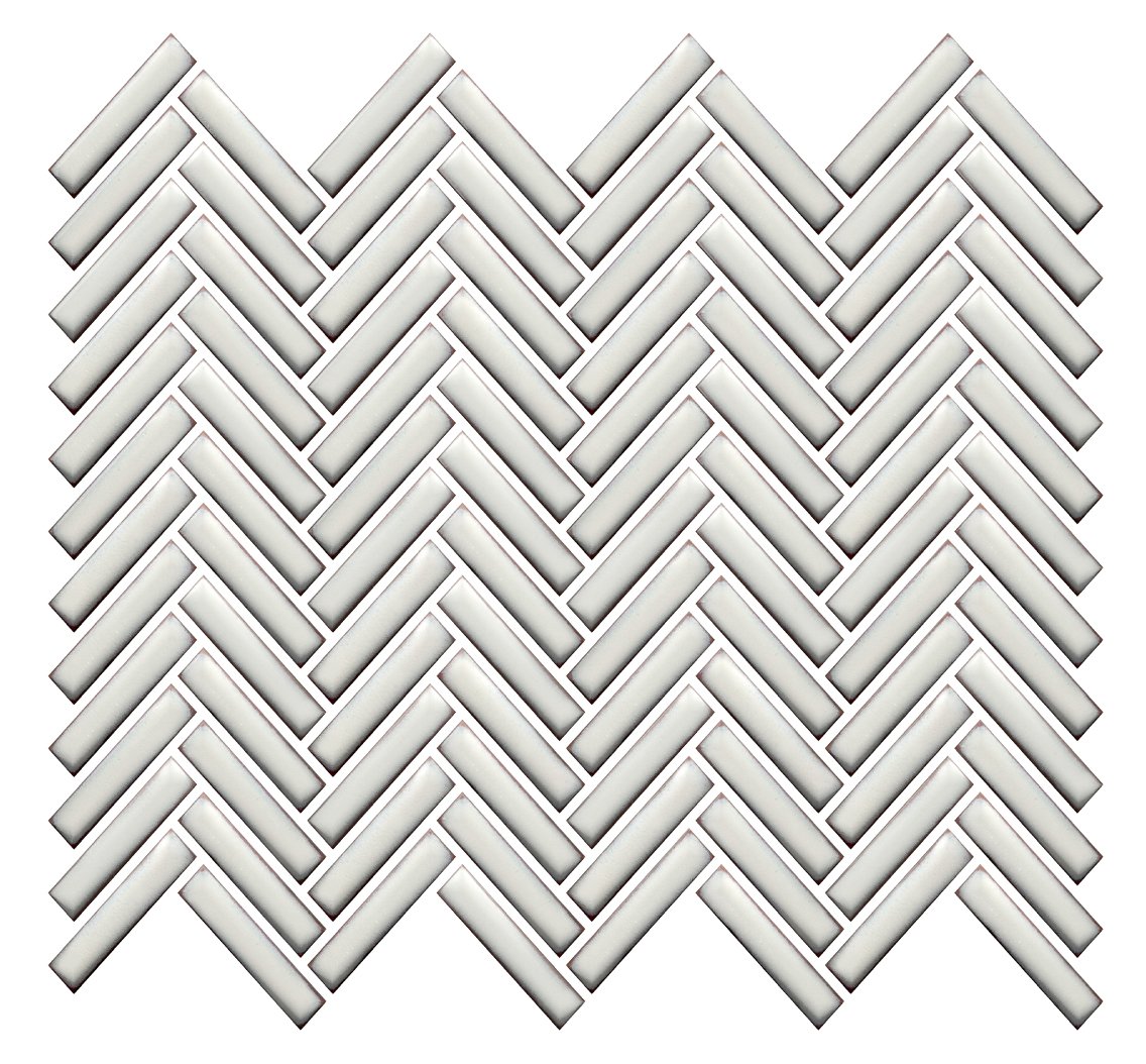 White Ceramic Herringbone Mini - ZH Tiles Warehouse inc.