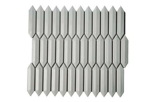 WHITE 3D PICKET 1x4 MOSAIC - ZH Tiles Warehouse inc.