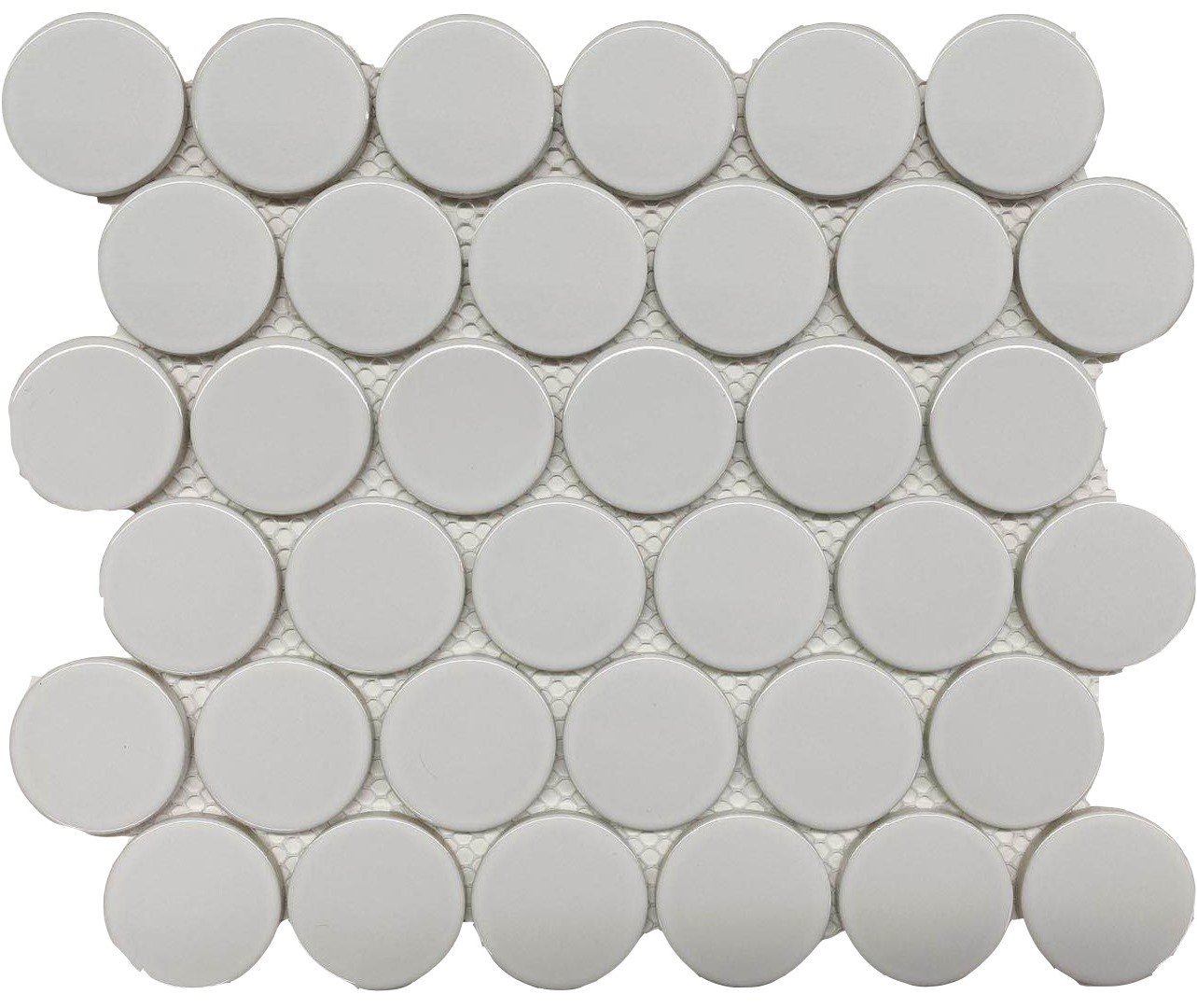 BG 2" WHITE DOTS MOSAIC Matt