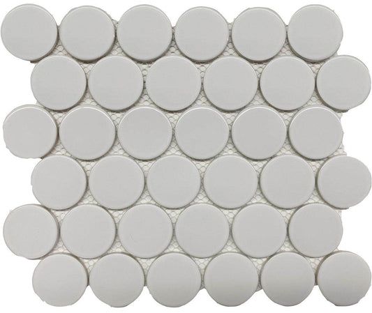 BG 2" WHITE DOTS MOSAIC Matt