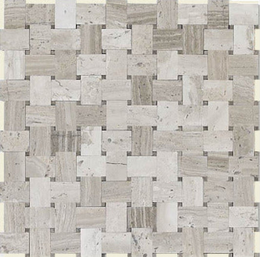 IMAGERY GROUTLESS OYSTER BASKETWEAVE PATTERN - ZH Tiles Warehouse inc.