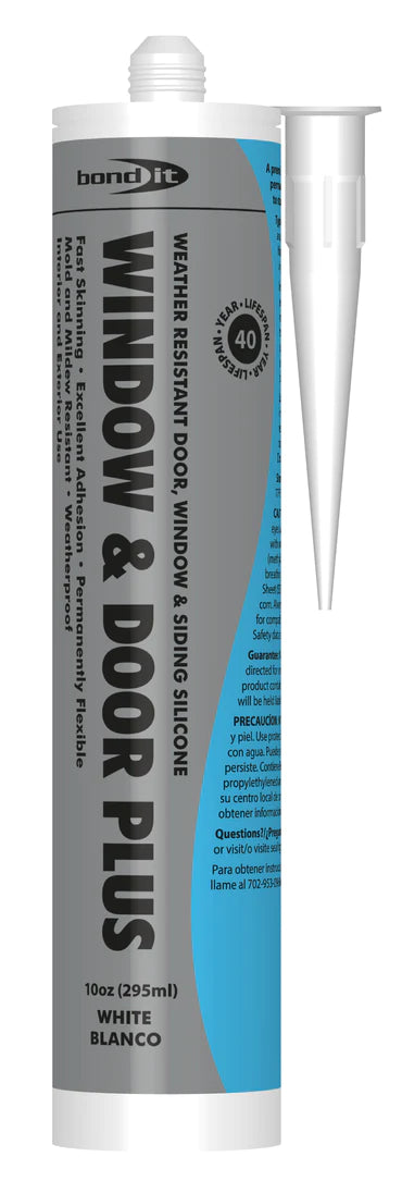 WINDOW & DOOR PLUS SILICONE White 10 oz - ZH Tiles Warehouse inc.